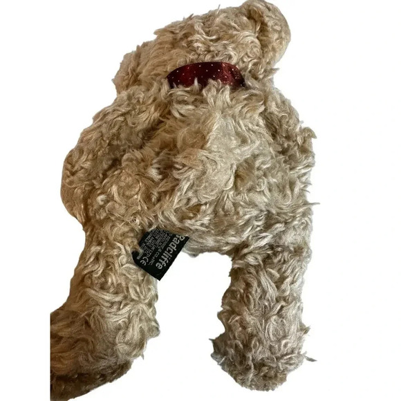Russ Berrie Madison Teddy Bear Brown Checkered Ribbon Stuffed Size 10 in - Picture 4 of 7
